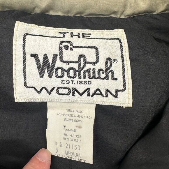 Vintage Woolrich Womens Medium Down Quilted Puffer Vest Jacket Coat USA 1970s - Picture 4 of 10